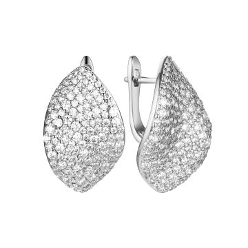 Серьги из серебра с керамикой Flower