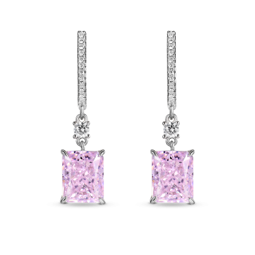 Серьги из серебра с фианитом Asher
