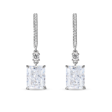 Серьги из серебра с фианитом Asher