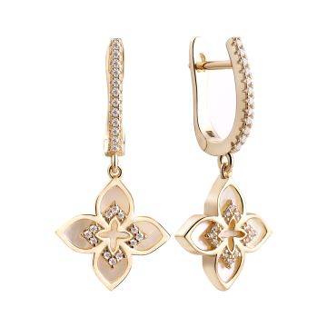 Серьги из серебра с позолотой Trendy