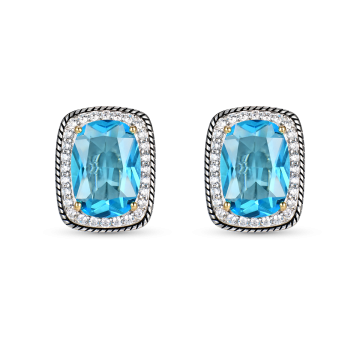 Серьги из серебра с фианитом Style Avenue