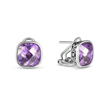 Серьги из серебра с фианитом Style Avenue