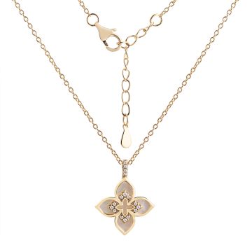 Колье из серебра с позолотой Lace