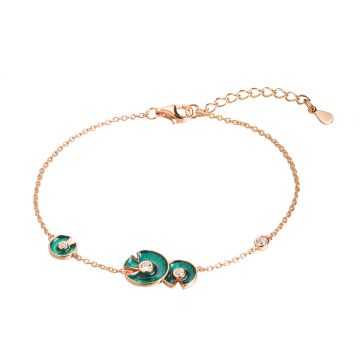 Браслет-цепочка из серебра с позолотой Enamel