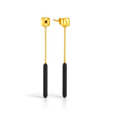 Серьги из серебра с позолотой Universe