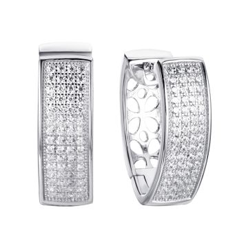 Серьги из серебра с фианитом Spark Line