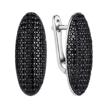 Серьги из серебра Caviar