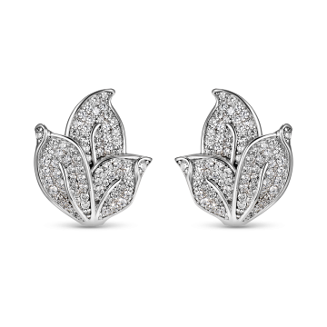 Серьги из серебра с керамикой Flower