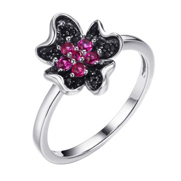 Кольцо из серебра Flower