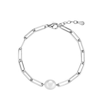 Браслет-цепочка из серебра с жемчугом Baroque Pearl