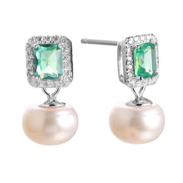 Серьги из серебра с жемчугом Nautilus