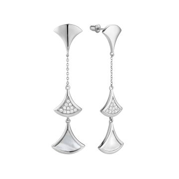 Серьги из серебра с фианитом La Paris