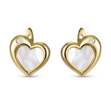 Серьги из серебра с позолотой Heart