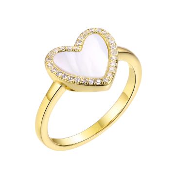 Кольцо из серебра с фианитом Heart