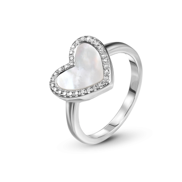 Кольцо из серебра с фианитом Heart
