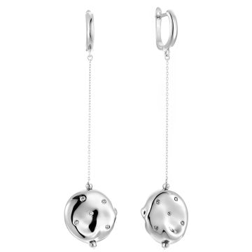 Серьги из серебра с фианитом Affetto