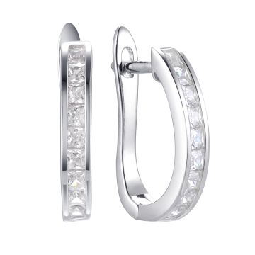 Серьги из серебра с фианитом Spark Line