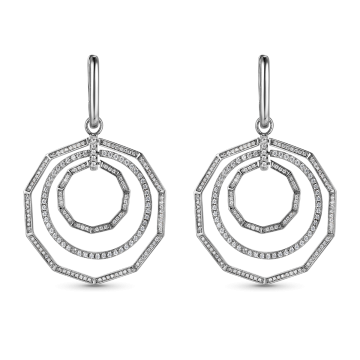Серьги из серебра с позолотой Geometry