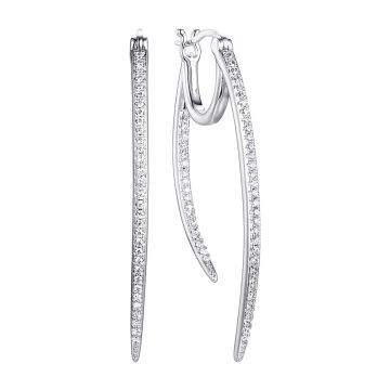 Серьги из серебра с фианитом Spark Line