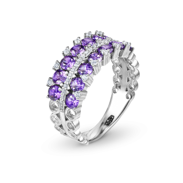 Кольцо из серебра с фианитом Spark Line