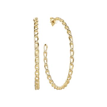 Серьги-кольца из серебра Chain