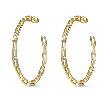Серьги-кольца из серебра Chain