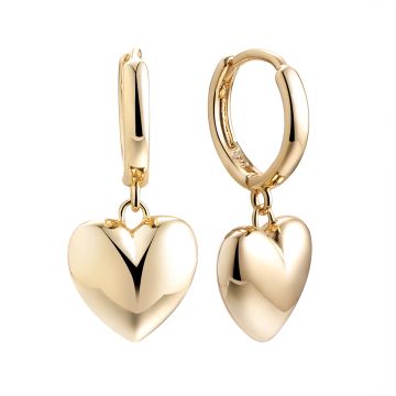 Серьги из серебра с позолотой Heart