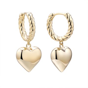 Серьги из серебра с позолотой Heart