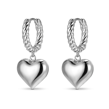 Серьги из серебра Heart