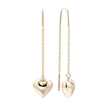 Серьги из серебра с позолотой Heart