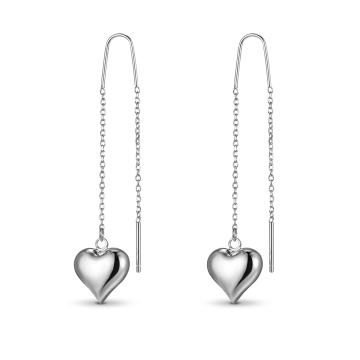 Серьги из серебра Heart