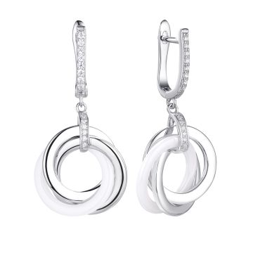 Серьги из серебра с керамикой Ceramic