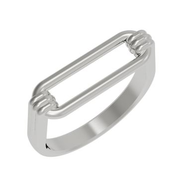 Кольцо тонкое из серебра