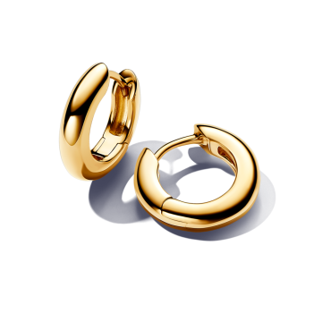 Круглые серьги-кольца с позолотой
