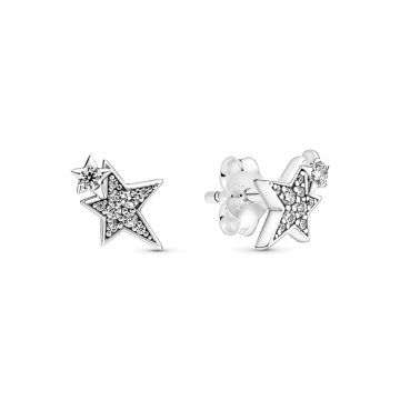 Серьги-пусеты Sparkling Asymmetric Stars