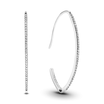 Серьги длинные "Искрящиеся линии"