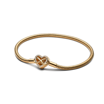 Браслет-змейка Moments с застежкой в виде сердца-бесконечности