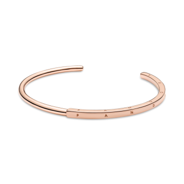 Браслет-бэнгл открытый "Логомания" в Pandora Rose