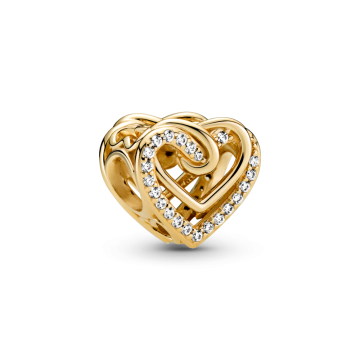 Шарм Moments "Сверкающие сплетенные сердца"