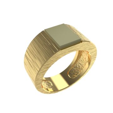 Кольцо широкое из серебра