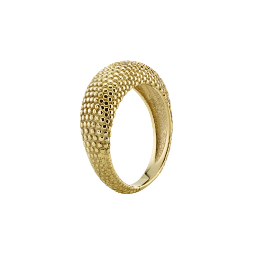 Кольцо из серебра с позолотой Dots Gold