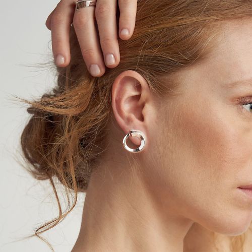 Серьги круглые разомкнутые Triangoli