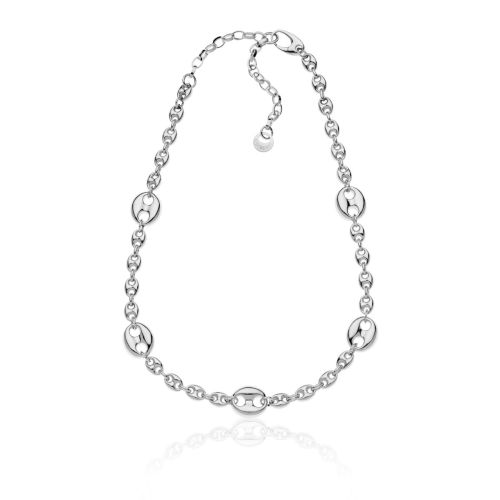 Колье из серебра Якорная цепь