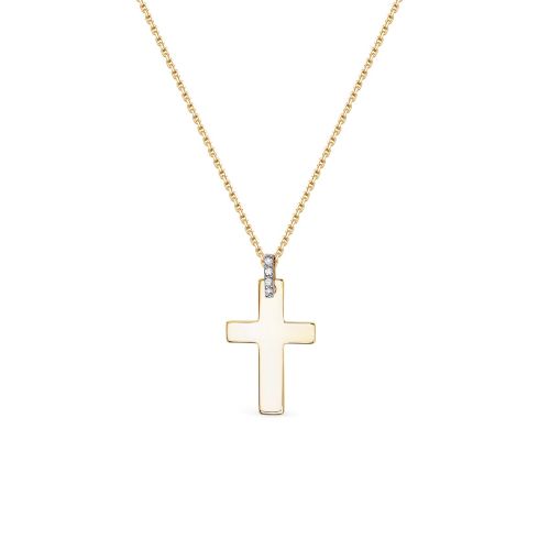 Колье с кулоном из желтого золота