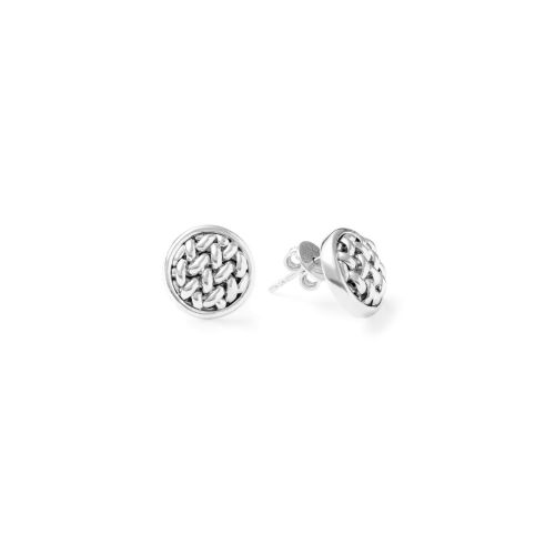 Серьги-пусеты Chicco круглые серебряные