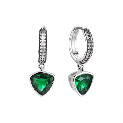 Серьги из серебра с фианитом Matrix