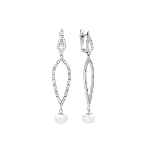 Серьги из серебра с жемчугом Nautilus