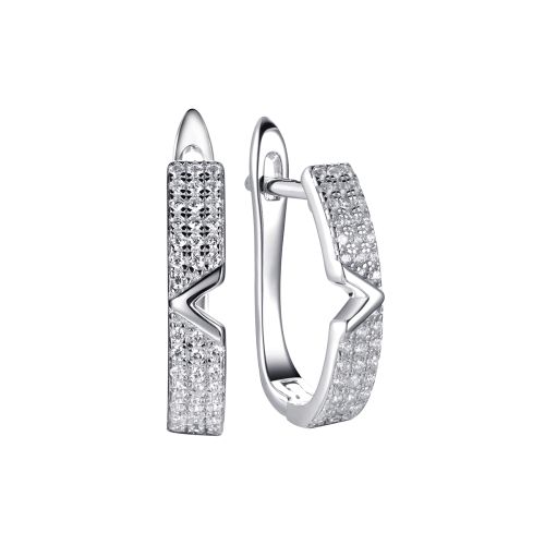 Серьги из серебра с фианитом Spark Line