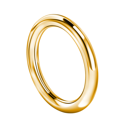 Кольцо из серебра с позолотой Бублик на фалангу