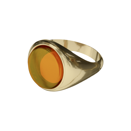 Кольцо из серебра  с покрытием позолота